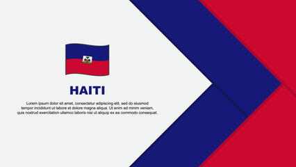 Haiti Flag Abstract Background Design Template. Haiti Independence Day Banner Cartoon Vector Illustration. Haiti Template