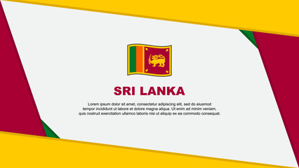 Sri Lanka Flag Abstract Background Design Template. Sri Lanka Independence Day Banner Cartoon Vector Illustration. Sri Lanka Cartoon