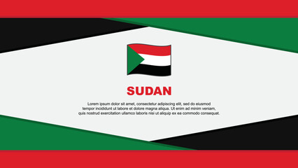 Sudan Flag Abstract Background Design Template. Sudan Independence Day Banner Cartoon Vector Illustration. Sudan Vector