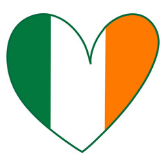Heart with Ireland Flag