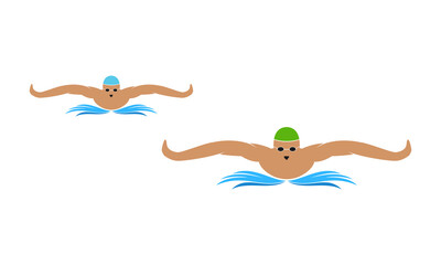 Swimming competition illustration vector design