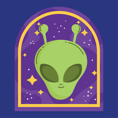 Fototapeta premium space alien cartoon