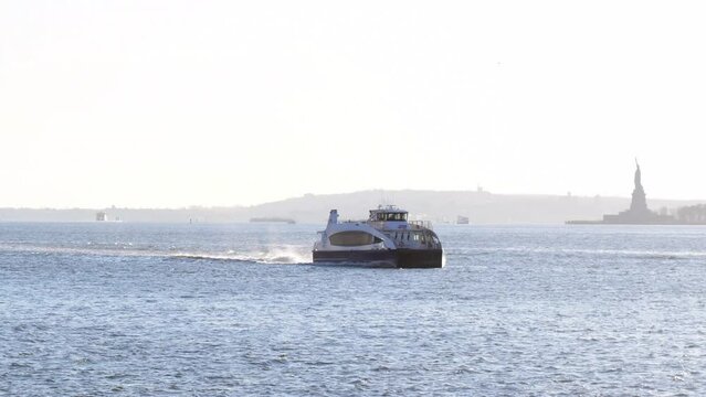 ferry nyc overexposed 4k