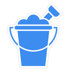 Sand Bucket Icon Style