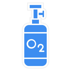 Obraz premium Oxygen Tank Icon Style