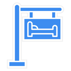 Hotel Sign Icon Style