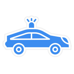 Police Car Icon Style