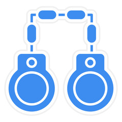 Handcuffs Icon Style