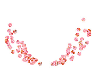 Rose gold beads confetti scatter vector illustration. International Women's Day March 8th card background. Round glossy bead particles holiday glitter. Confetti for Mother's day.