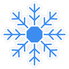 Fototapeta premium Snowflake Icon Style