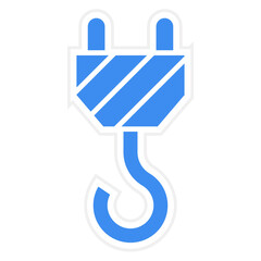 Crane Hook Icon Style
