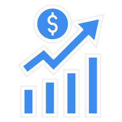 Business Growth Icon Style