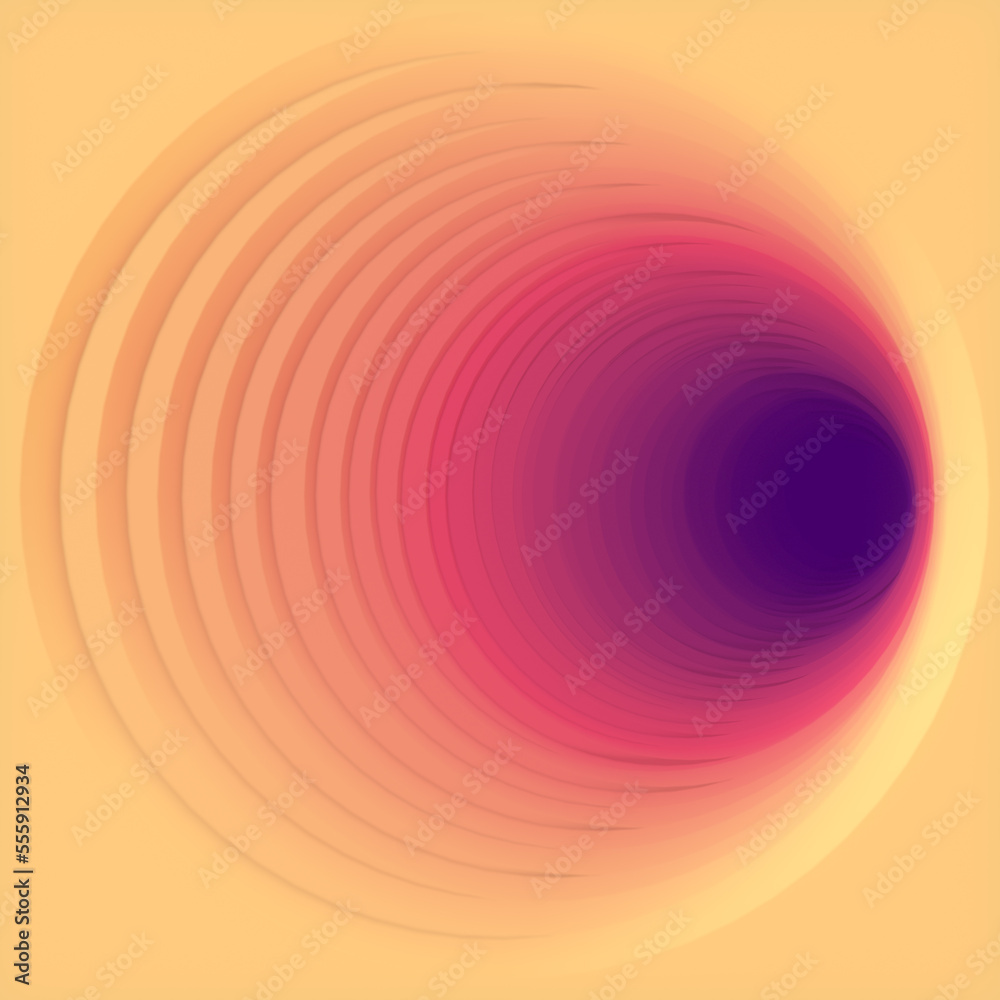 Leinwandbilder abstract pattern of circles going deep. bright background. 3d rendering digital illustration