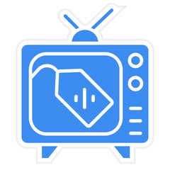 Television Sale Icon Style