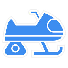 Snowmobile Icon Style