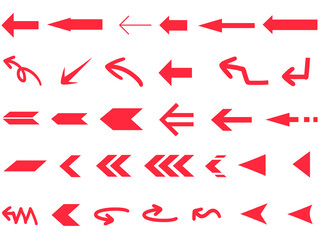 赤色の矢印セット