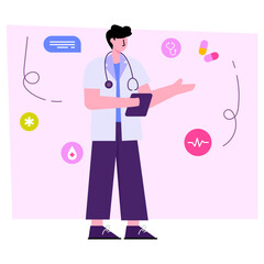 An illustration design of medical specialist 