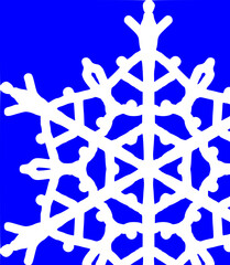 snowflake on blue