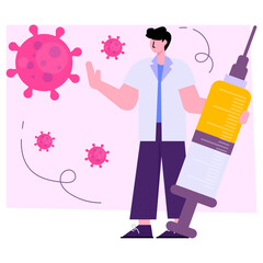 Premium download illustration of covid vaccination 