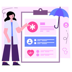 Trendy design illustration of prescription  