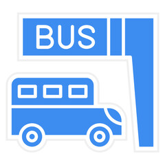 Bus Stop Icon Style