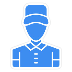 Delivery Man Icon Style