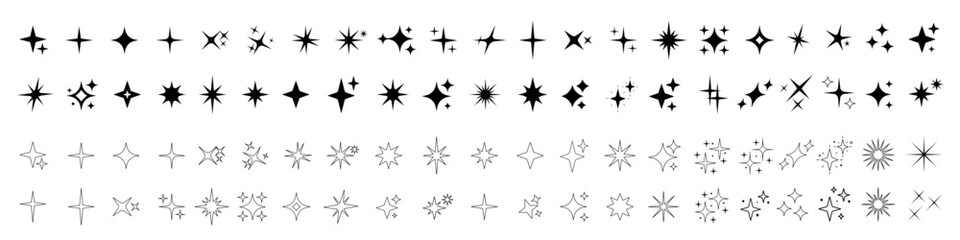Fototapeta premium Shine icons. Sparks, shining explosion.