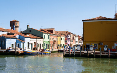 Fototapeta na wymiar Typical brightly colored houses