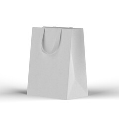 Paper shopping bag 3d rendering