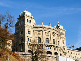 Fototapeta na wymiar Federal Palace headquarters of the Swiss Confederation