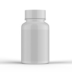 Glossy Pills Bottle 3d Rendering