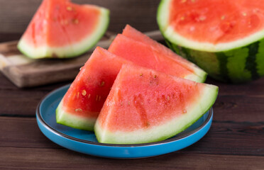 Sliced watermelon, a fresh summer fruit