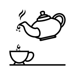 tea pot icon flat vecktor trendy popular simple