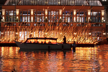 AMSTERDAM, NETHERLANDS - December 16, 2022: Amsterdam light festival.