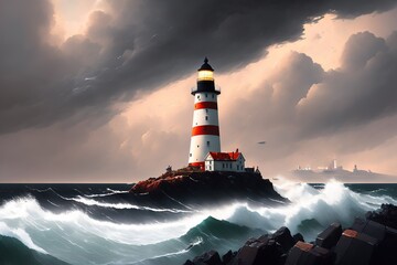 lighthouse on the coast