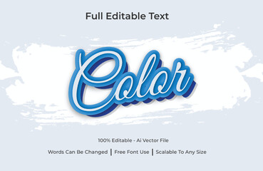 Creative vector editable color 3d Text Effect design template. vector editable font effect style or word effect design template.