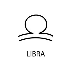Zodiac Libra Sign in linear style isolated. Libra zodiac symbol in minimal style. vector illustration 