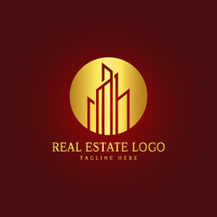 Real estate Construction Building Home Minimal Logo Icon Design in Vector Editable File.