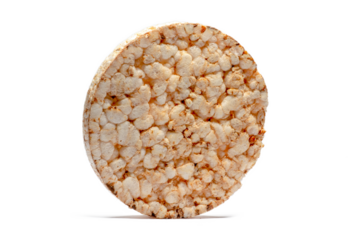brown rice cake isolated, png file
