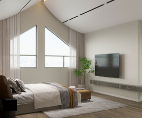 3d render of luxury bedroom