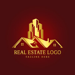 Real Estate Business Logo Template, Building, Property Development, and Construction Logo Vector Design