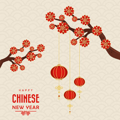 Happy Chinese New Year Celebration Greeting Card