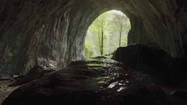 Mini gours in a cave