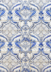 Decorative tiles on fountain wall (Fonte Judite) in Teresopolis, Rio de Janeiro, Brazil
