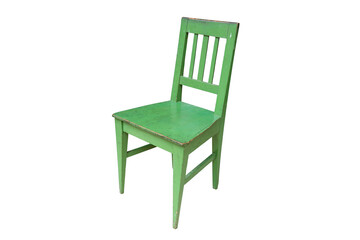 old green wooden chair