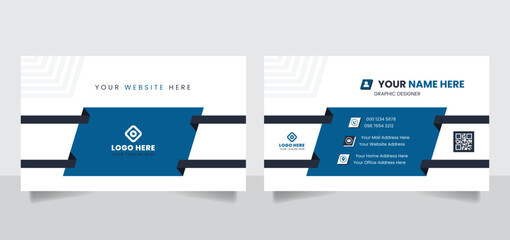 Unique and modern double-sided creative business card  name card visiting card design template