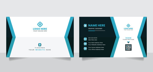 Unique and modern double-sided creative business card  name card visiting card design template