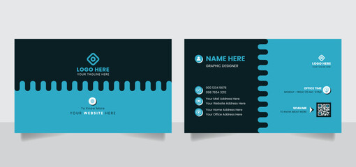 Unique and modern double-sided creative business card  name card visiting card design template