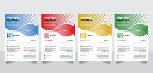 Professional real estate A4 size business flyer leaflet poster banner template vector design