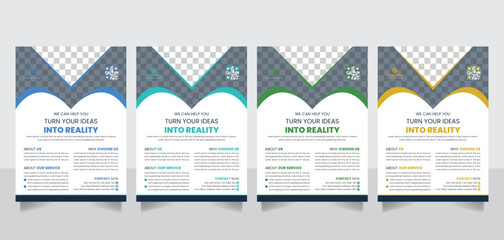 Corporate A4 size business flyer leaflet poster banner template vector design